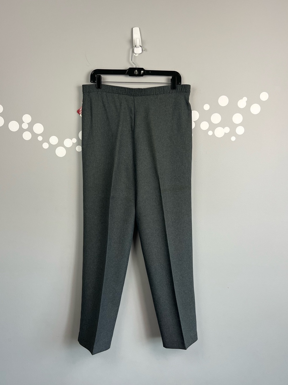 NWT Donnkenny Gray Stretch Dress Pants Size 12 Straight Leg Made in USA